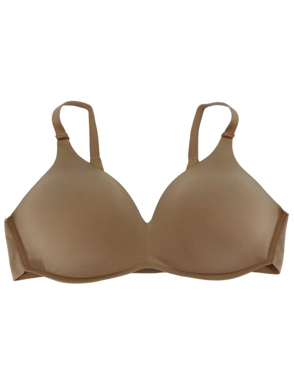 Soma 42D Bra Vanishing 360 Wireless Solid Beige T Shirt Wide Straps Lined